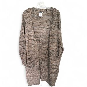 Earthbound Trading Co Marled Knit Open Cardigan Oversized Cozy Boho Fall Large
